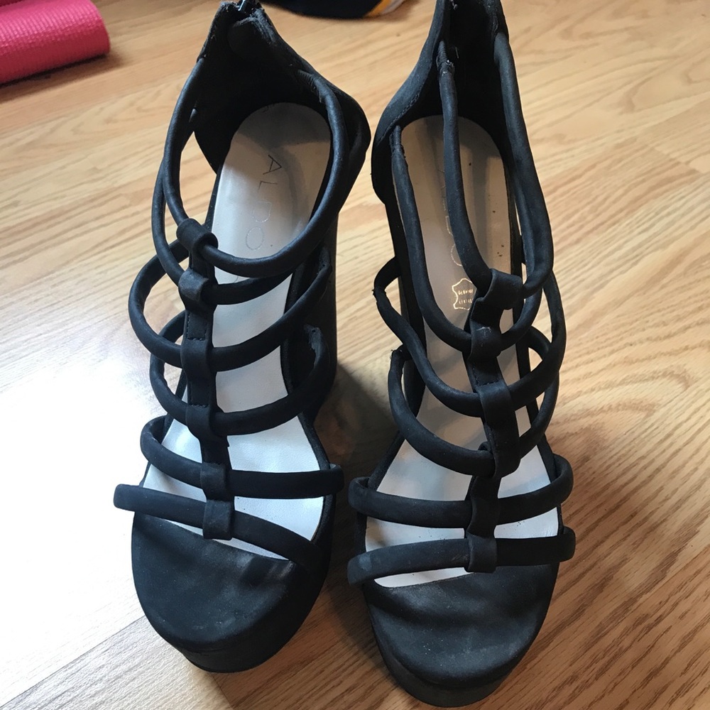 Aldo strappy wedges
